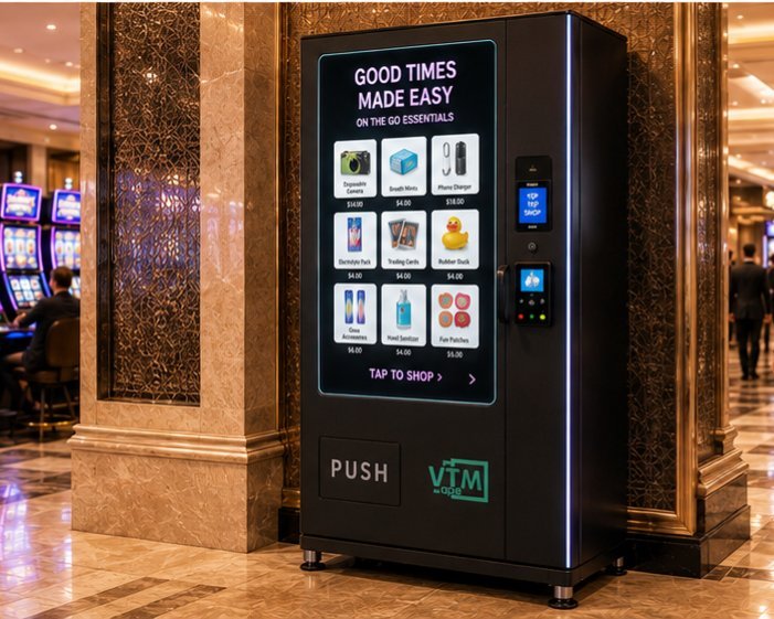 A Brody Solutions vending machine placed in a casino lobby